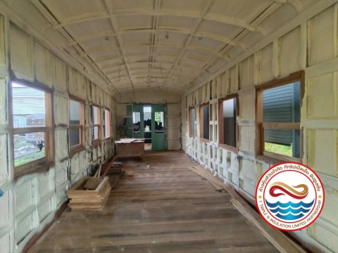 พ่นโฟมรถไฟ ความหนา 1นิ้ว